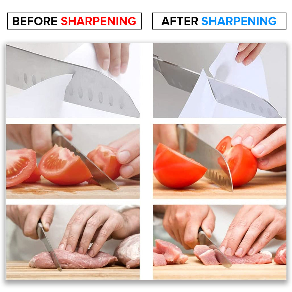 Diverse Top Premium Sharpening Stone Whetstone kit 4 Sided Grit 400/1000 3000/8000, Knife Sharpeners Stone Set With Non-slip Bamboo Base, Leather Strop, Silicone Base, Flattening Stone & Angle Guide