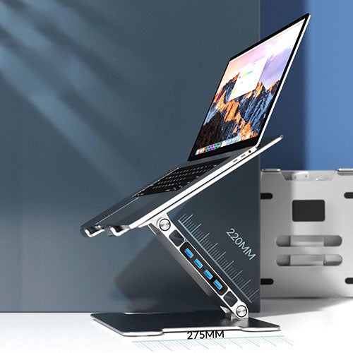 Cooling Laptop/Tablet Stand with 4 USB 3.0/SD Card Slots (Foldable, Portable)
