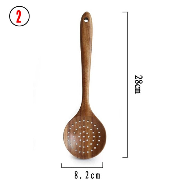 Natural Wood Tableware Spoon