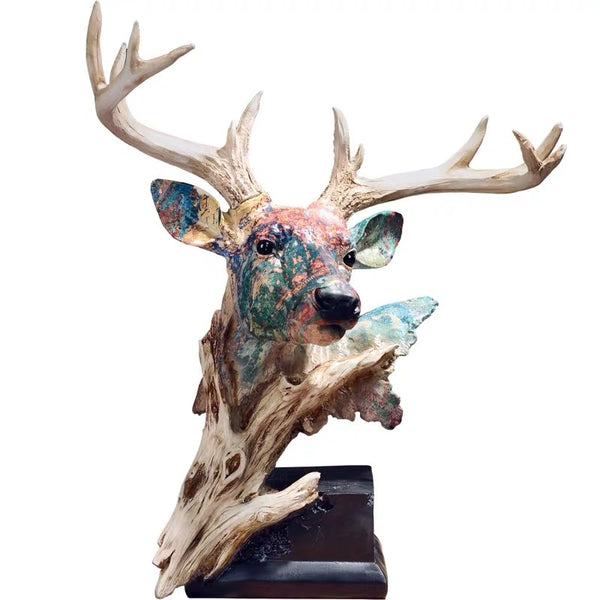 Simulation Deer Head Statue